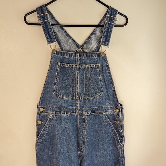 Early 2000s Denim Cropped Leg Oversized Overalls/Bibs - Picture 4 of 12